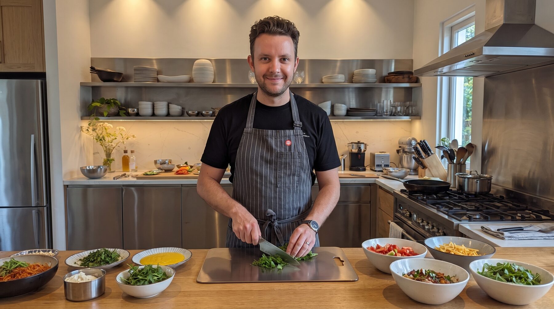 Perfect Titanium founder in the kitchen