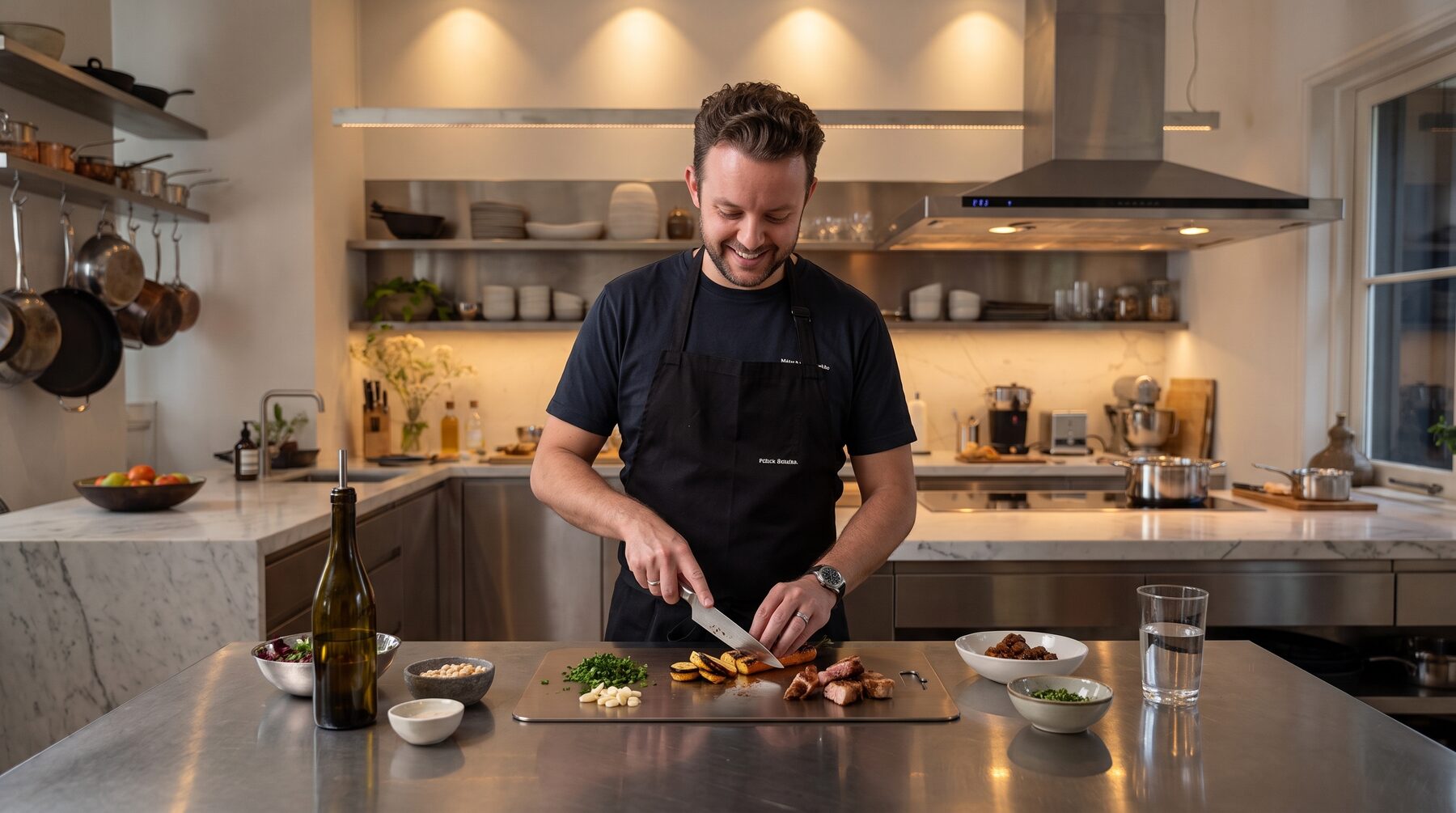 Perfect Titanium founder in the kitchen